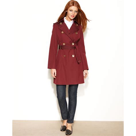 burgundy michael kors jacket|Michael Kors coats.